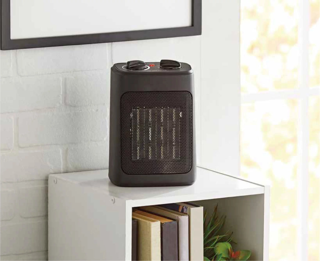 1500W Ceramic Fan-Forced Space Heater, Black K4631