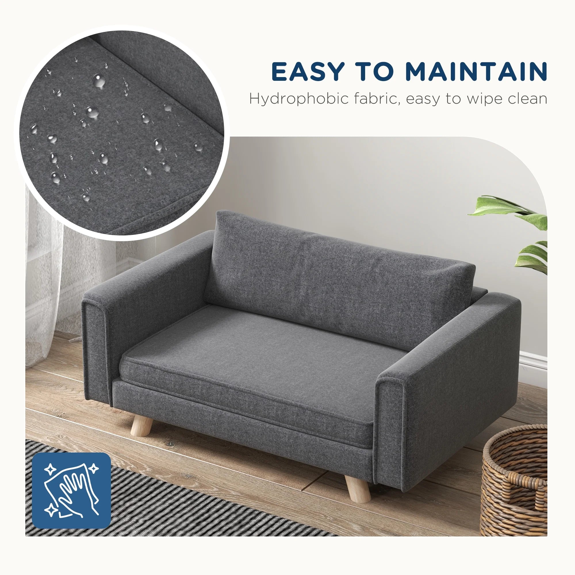 Elevated Dog Sofa for Small and Medium Dogs, Gray S827630