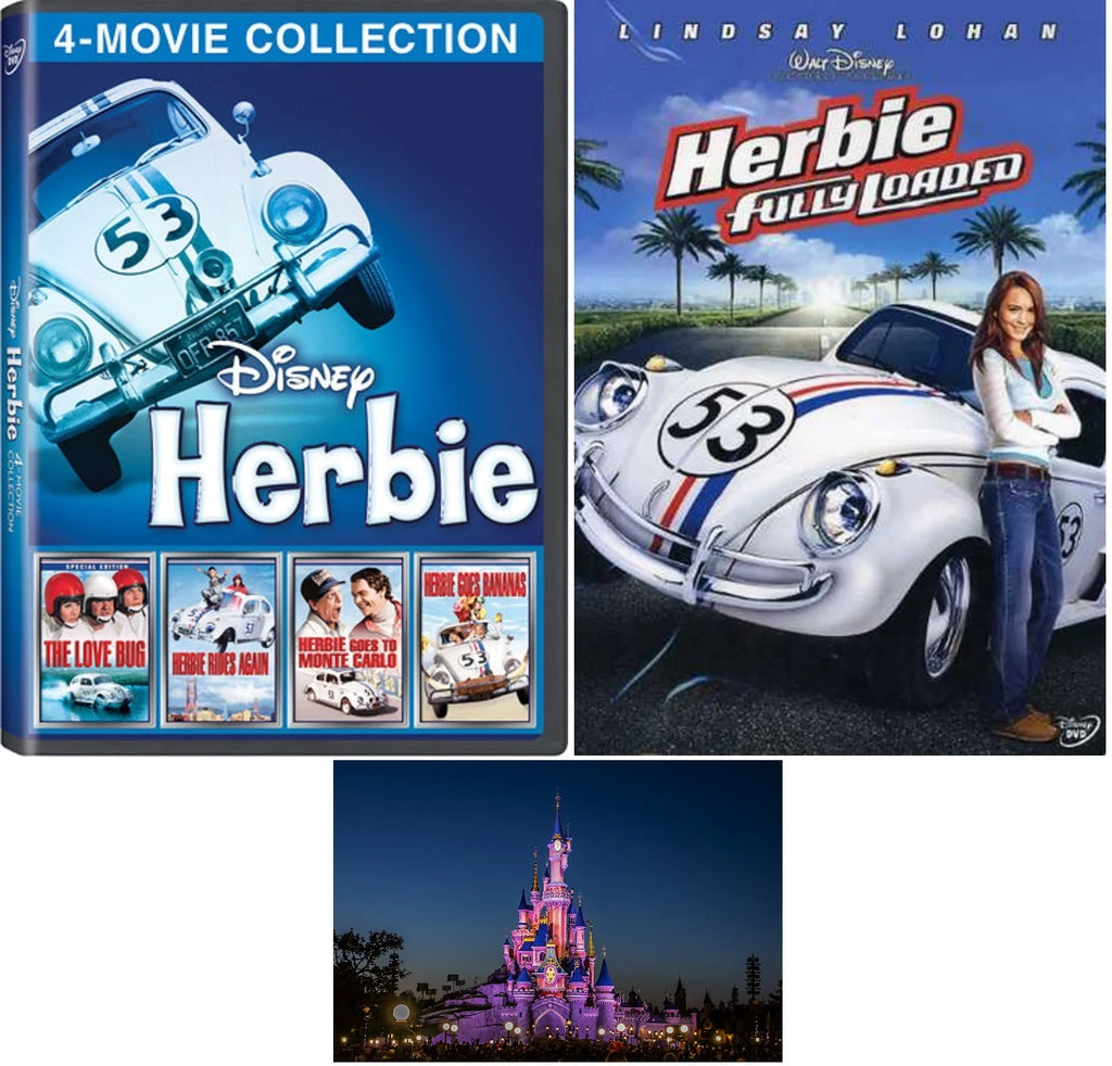 Disney 5-Movie DVD Collection: Herbie (Love Bug / Herbie Goes Bananas / Herbie Goes To Monte Carlo / Herbie Rides Again/Herbie Fully Loaded) Bundled with Bonus Art Card