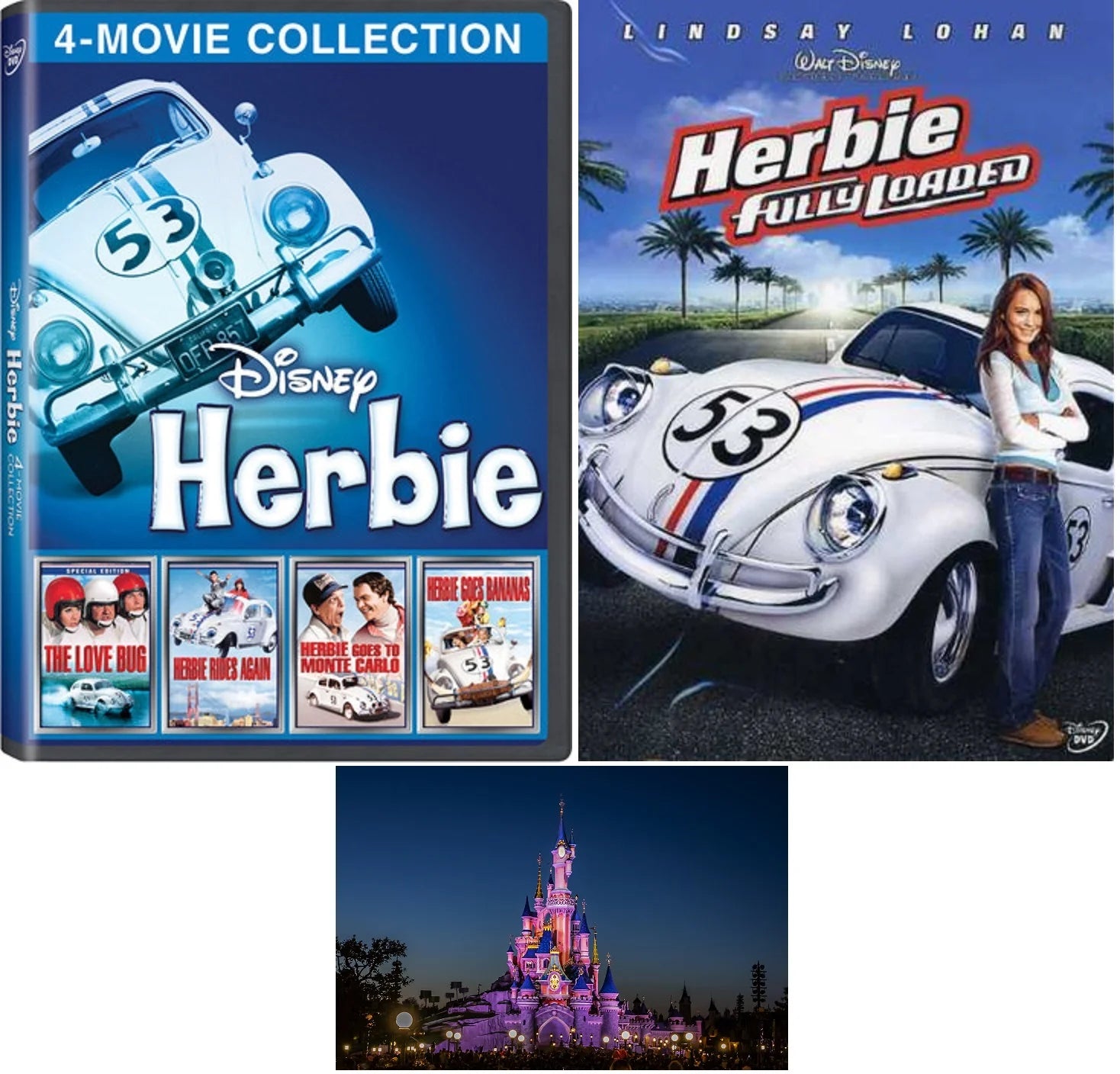 Disney 5-Movie DVD Collection: Herbie (Love Bug / Herbie Goes Bananas / Herbie Goes To Monte Carlo / Herbie Rides Again/Herbie Fully Loaded) Bundled with Bonus Art Card