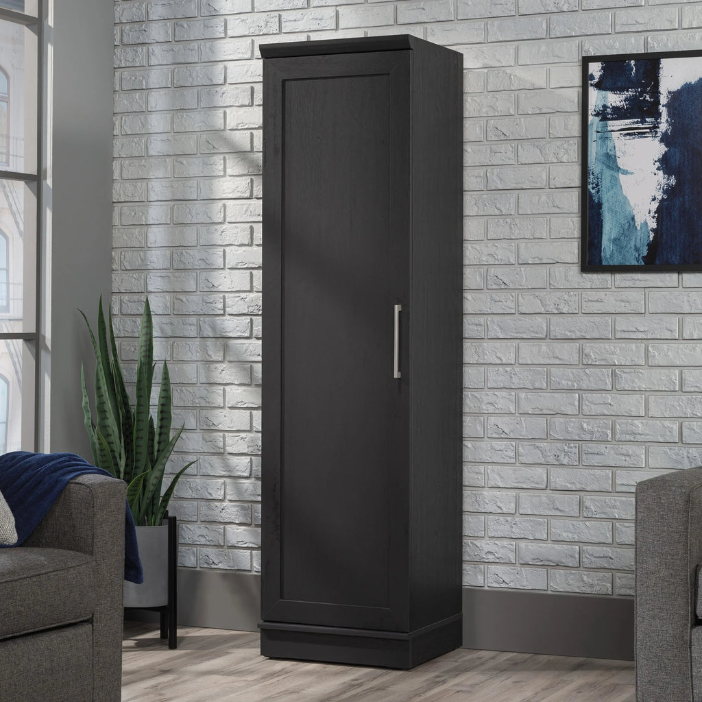 Single Door Pantry in Raven Oak Finish D220072