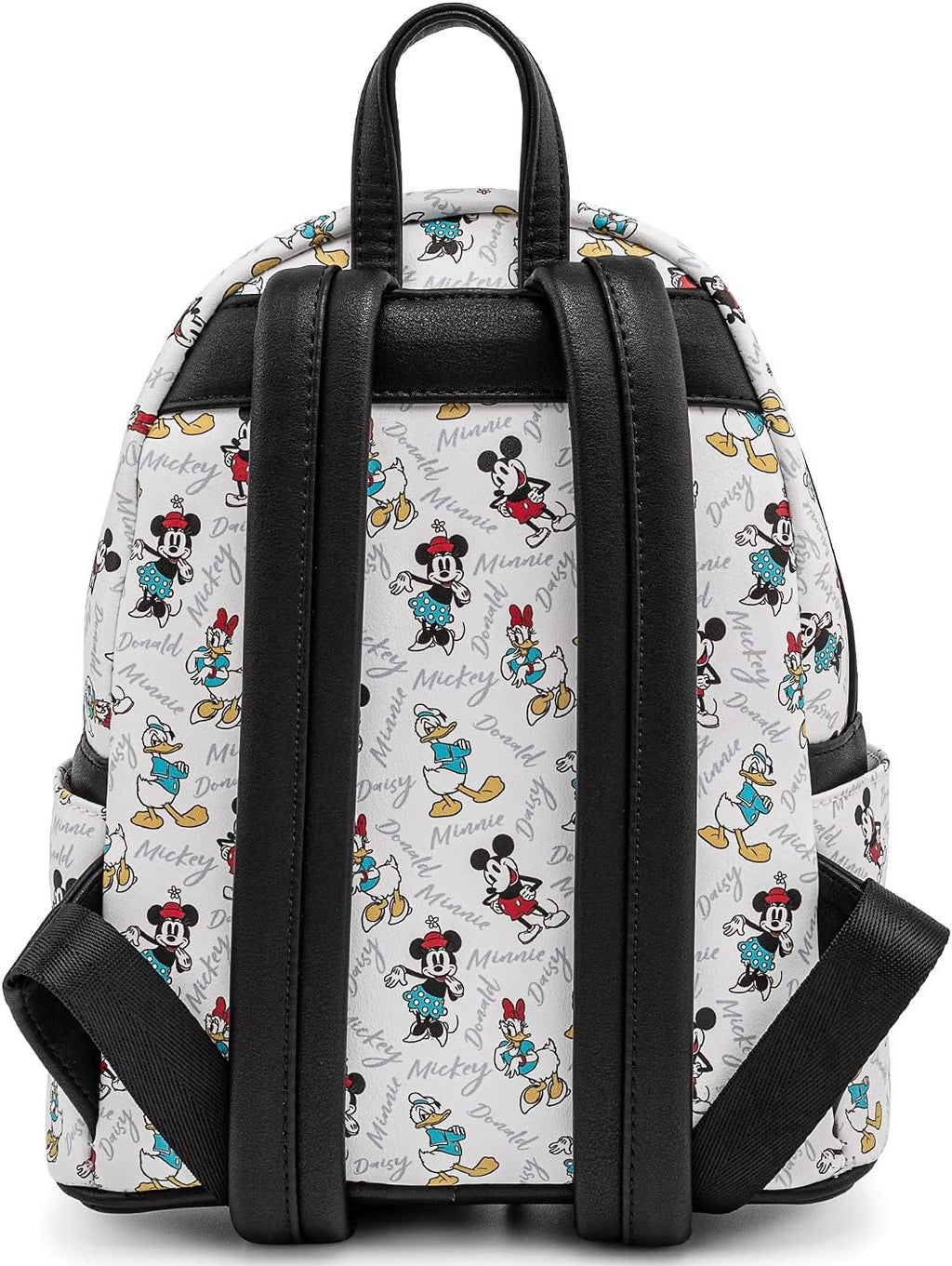 Disney Mickey Minnie Mouse Donald Daisy Mini Backpack Handbag White F4390