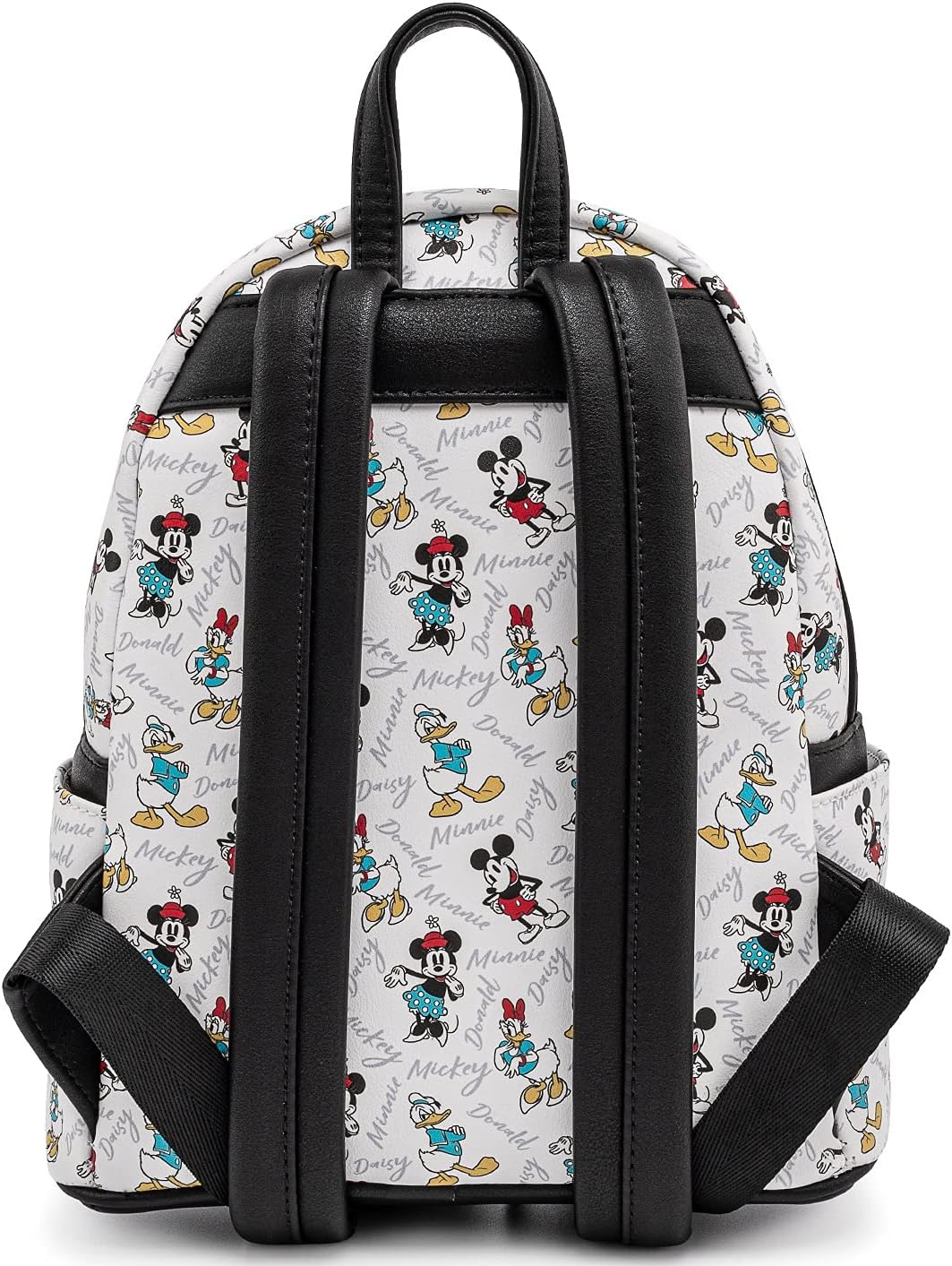 Disney Mickey Minnie Mouse Donald Daisy Mini Backpack Handbag White F4390