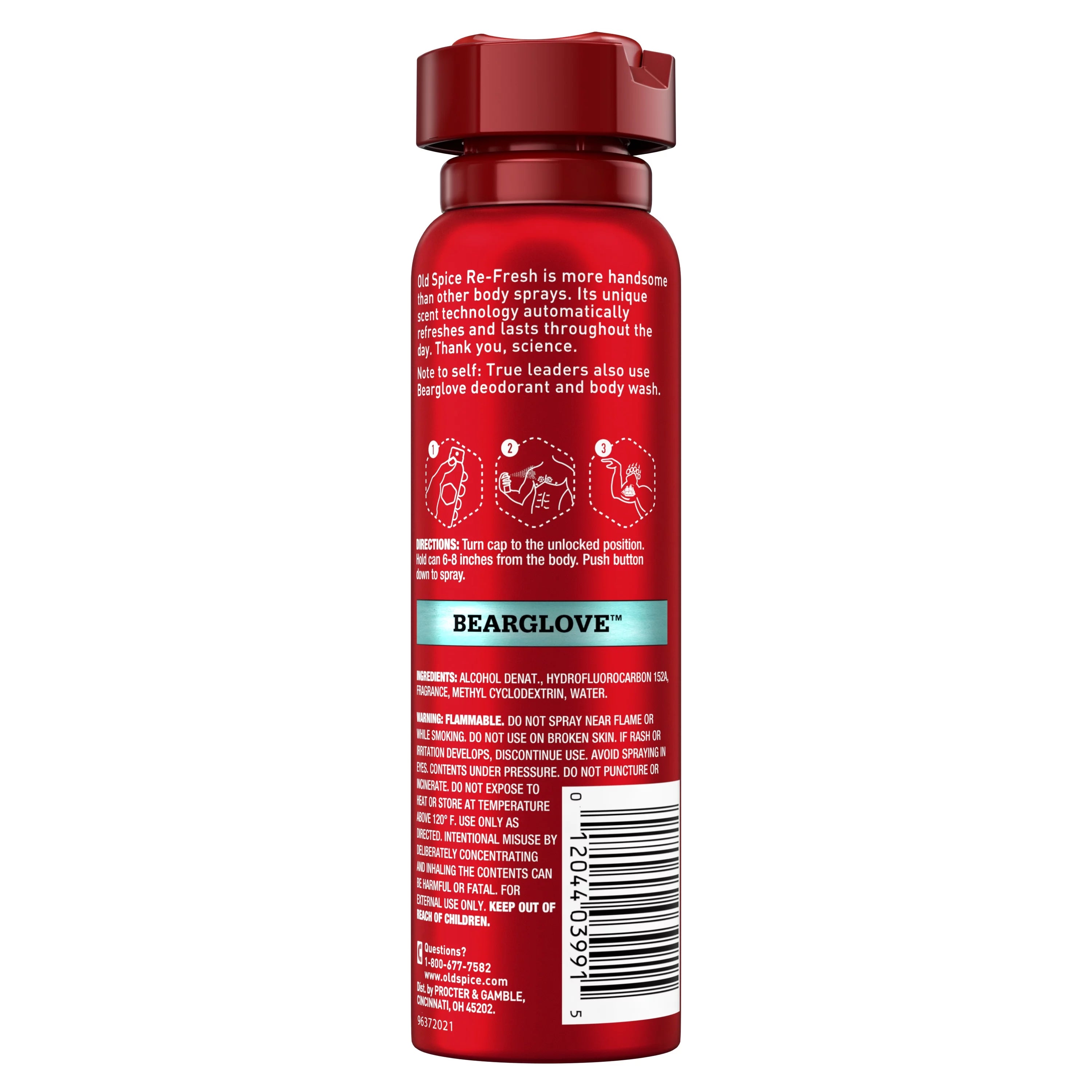 Body Spray for Men, 3.75 oz, 3 Pack B6877