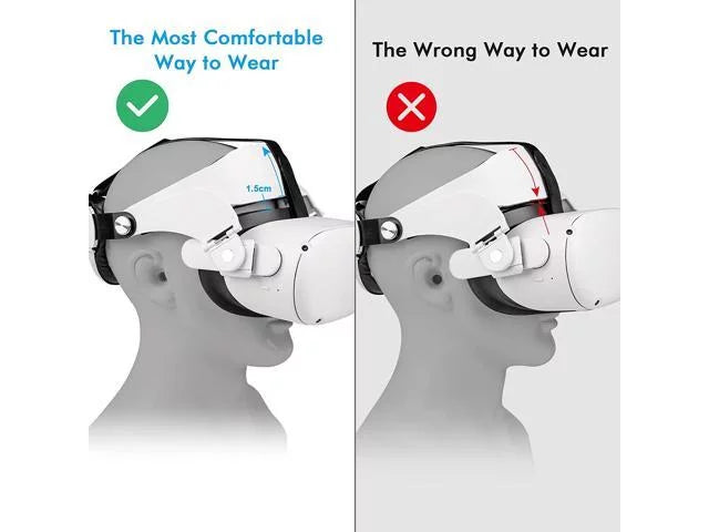 Adjustable Replacement Halo Head Strap for Quest 2 N17789