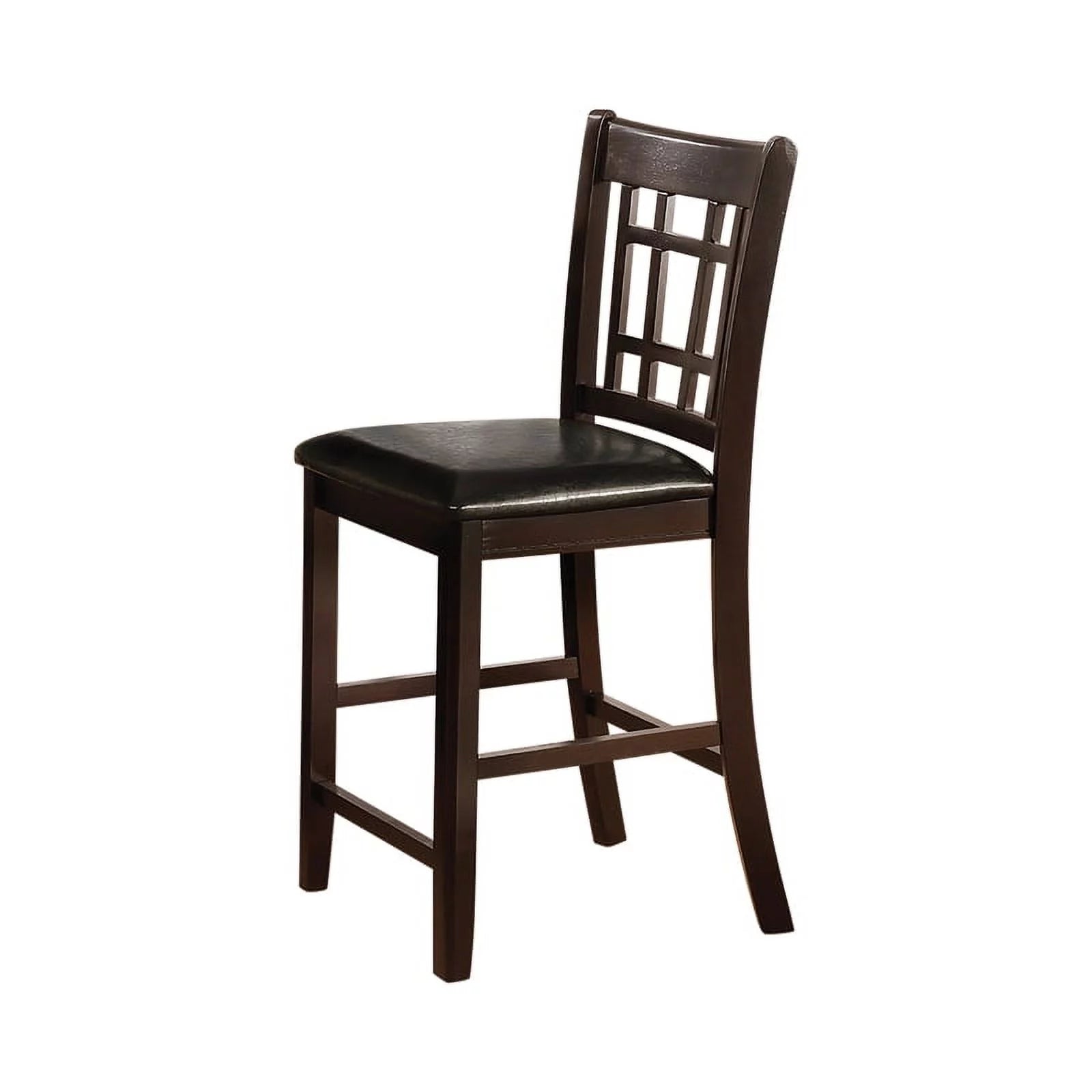 5-Piece Counter Height Dining Room Set Espresso and Black S1128