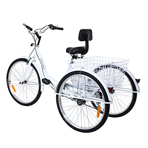 Adult Tricycle 3-Wheel Bike with Shopping Basket C4118