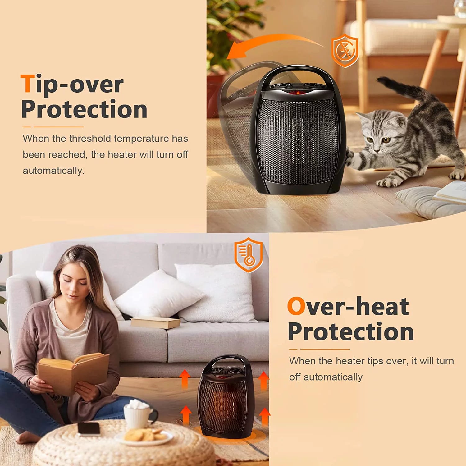 Portable Ceramic Space Heater for Indoor Use Q83892