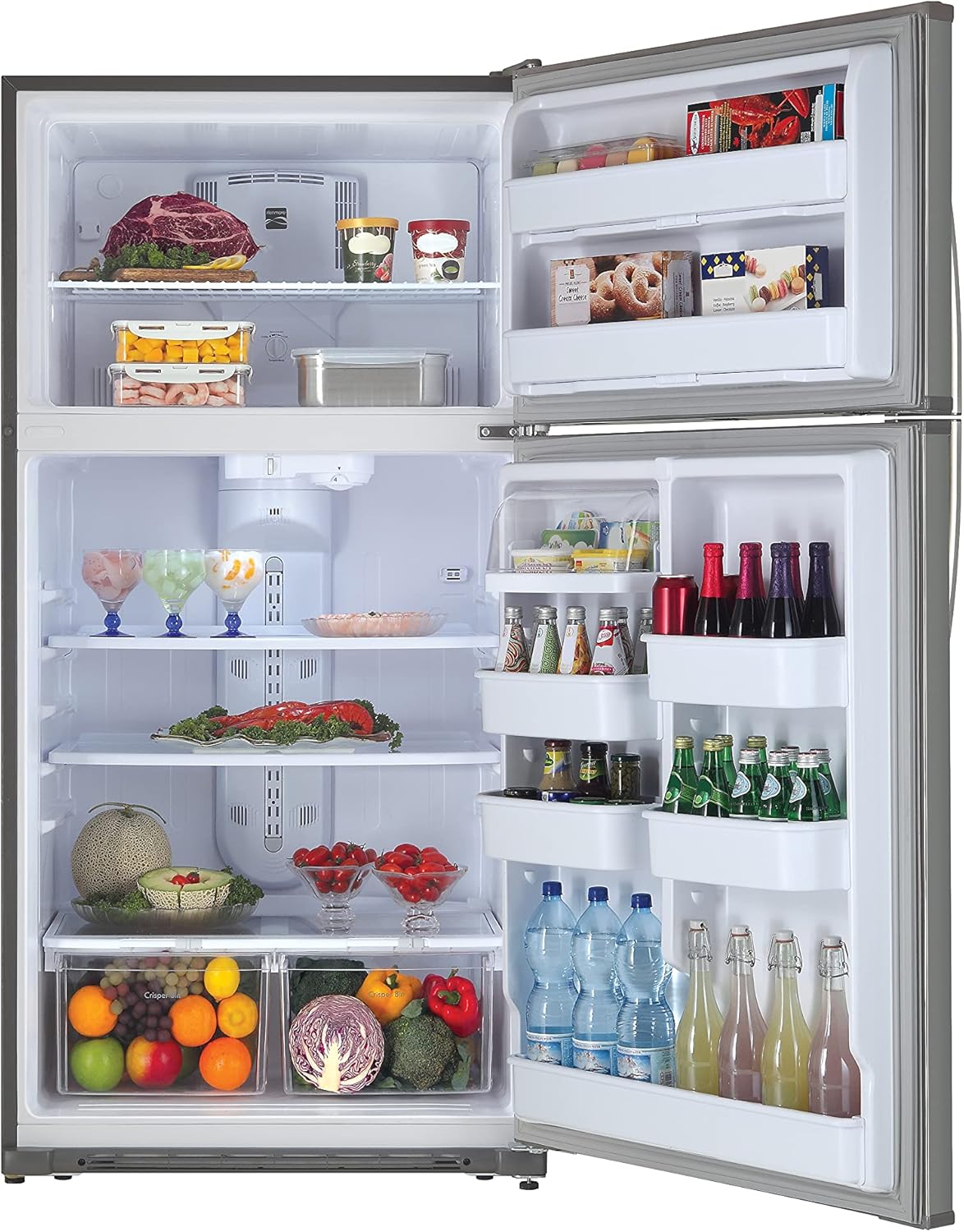 33" Top-Freezer Refrigerator, 21 Cu. Ft., Stainless Steel Q82075