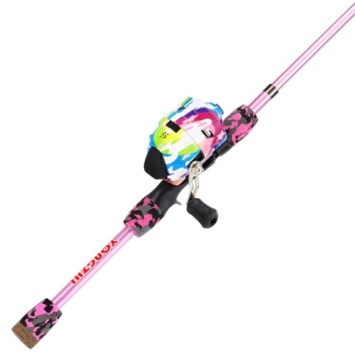 Kids Fishing Rod and Reel Combo with Spincast Reel and Tackle Bag Q572723