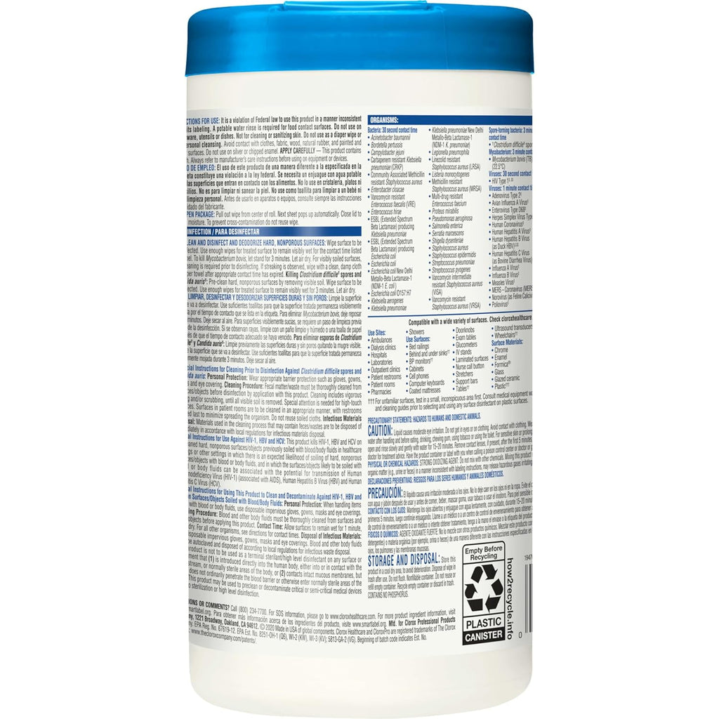 Germicidal Bleach Wipes, 70 Count P39867
