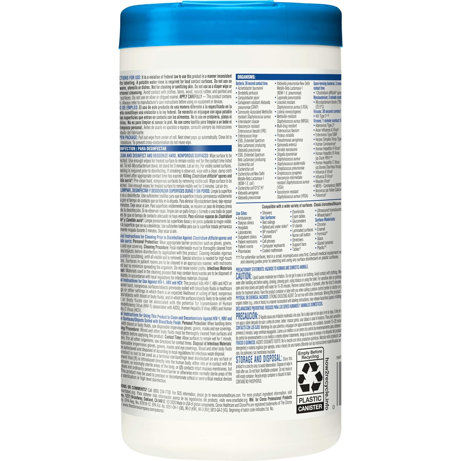 Germicidal Bleach Wipes, 70 Count P39867