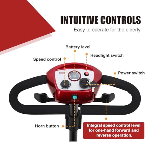 Compact 4-Wheel Mobility Scooter for Seniors and Adults T9428