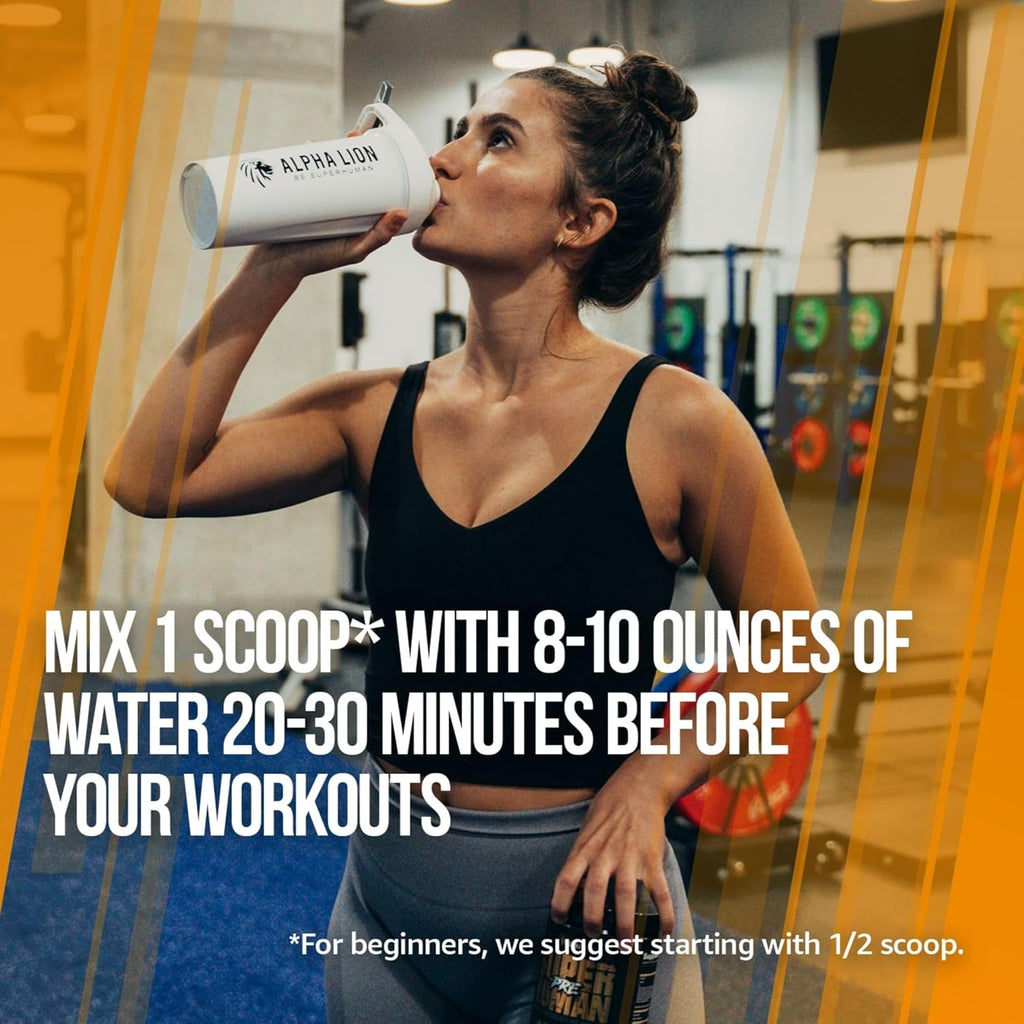 Pre Workout Powder with Beta Alanine, L-Taurine & Caffeine for Energy and Focus T8416