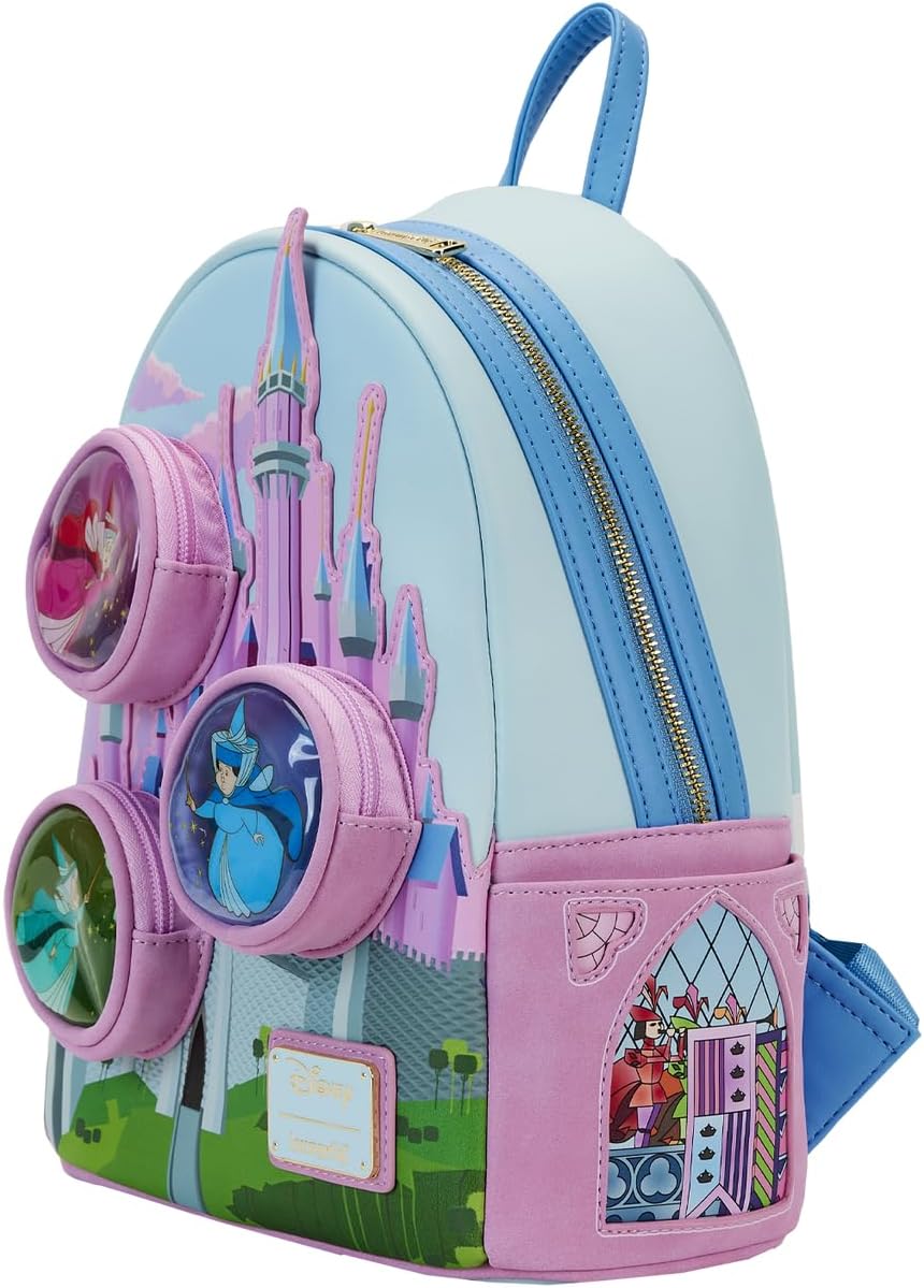 Disney Sleeping Beauty Stained Glass Castle Mini Backpack O6854