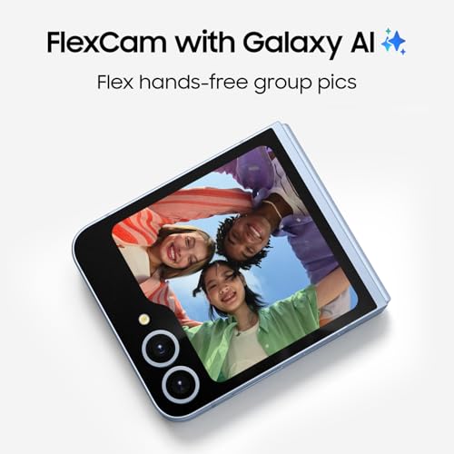 Galaxy Z Flip 6 AI Cell Phone, 256GB Unlocked Android Smartphone, Foldable Design C58927