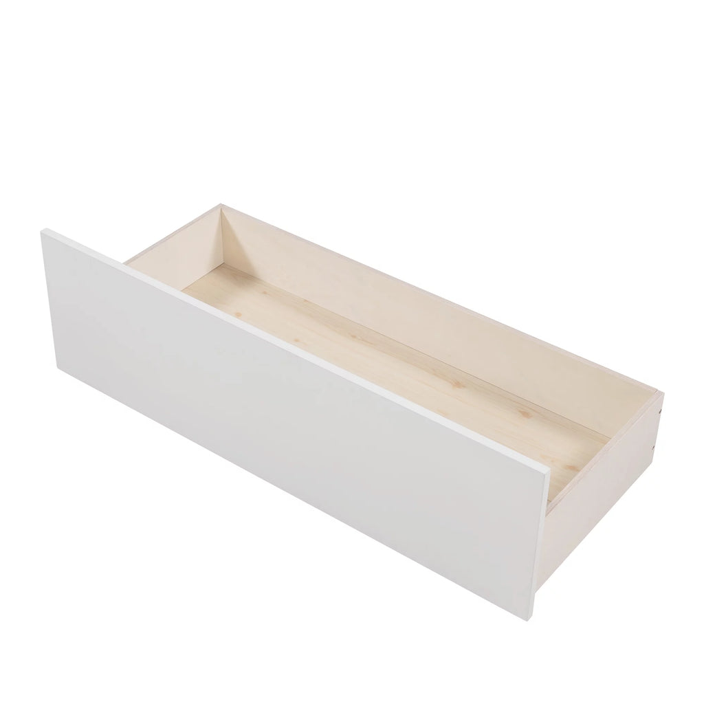 Twin Size House Bed with Drawers and Guard Rails Q40260