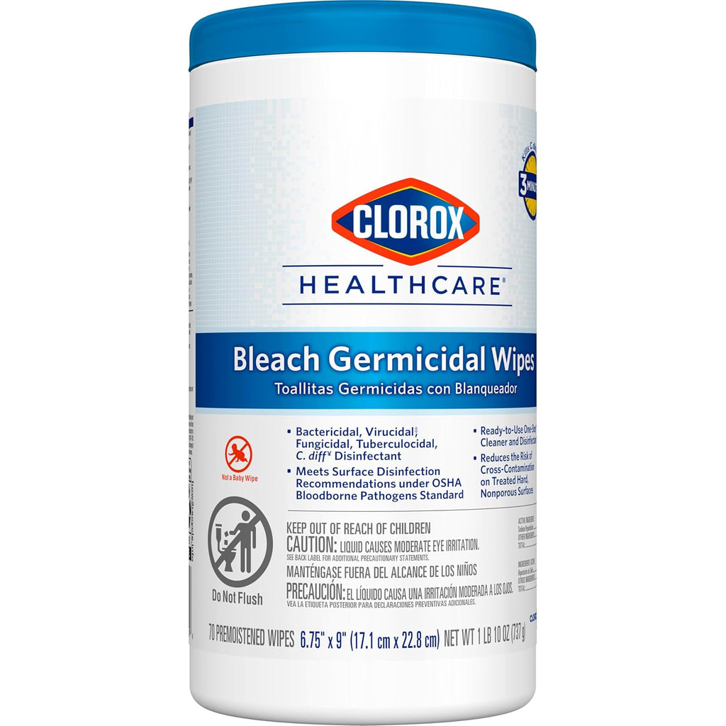 Germicidal Bleach Wipes, 70 Count P39867