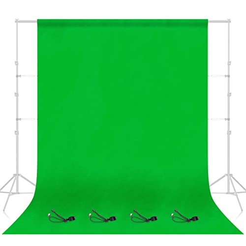 EMART Green Screen Backdrop, 6 x 9 FT Photography Greenscreen Background for Streaming Zoom, Small Photo Muslin Green Curtain with 4 Backdrop Clip