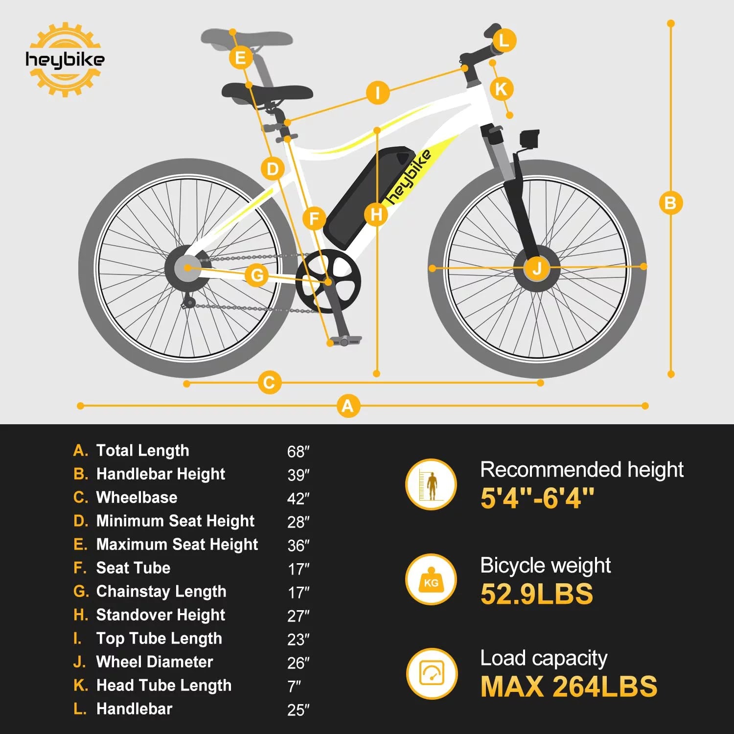 Electric Bike for Adults with 500W Motor and Removable Battery M86584