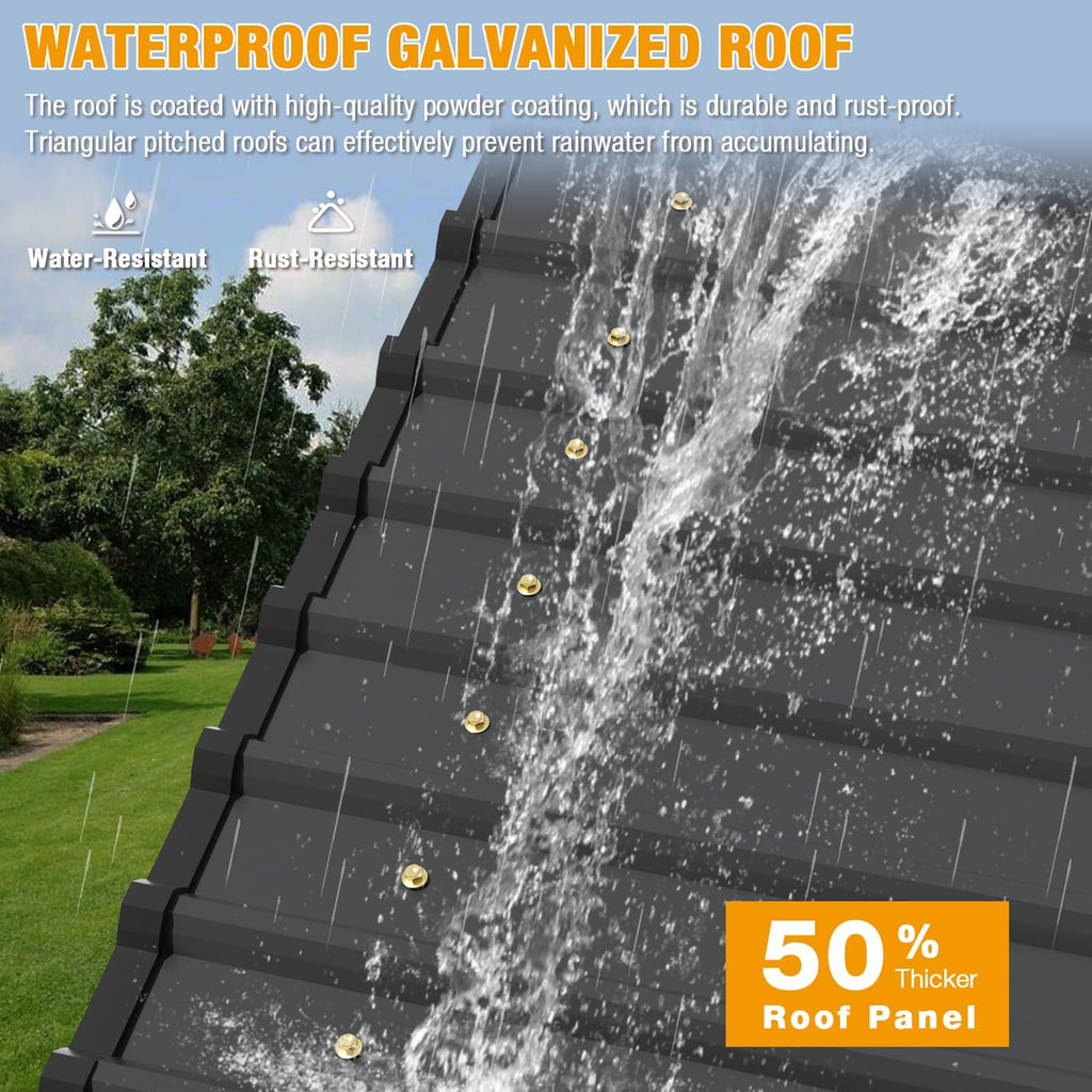 20' x 20' Metal Carport with Galvanized Steel Roof for SUV, Truck and Boats M531