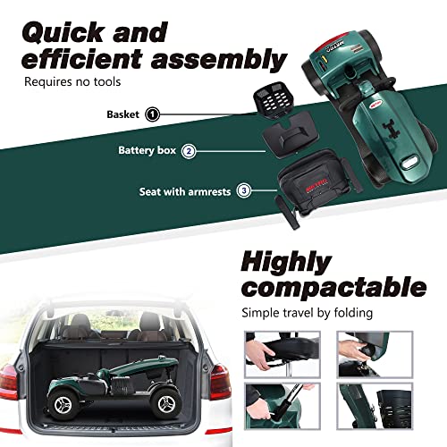 4-Wheel Electric Mobility Scooter for Adults with Swivel Seat Q1211