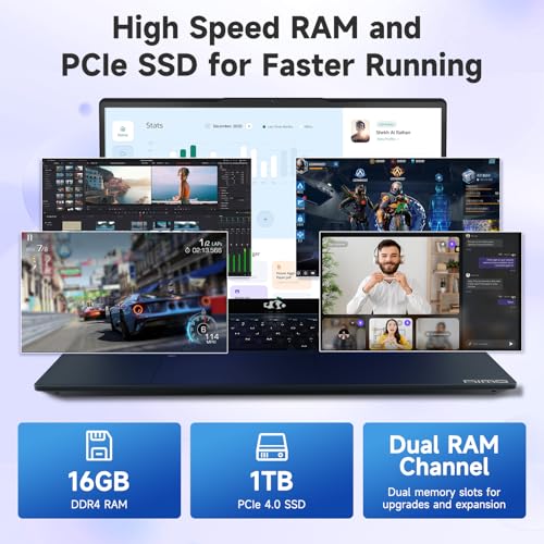 15.6" IPS FHD Laptop, Intel 6 Core i3, 8GB RAM 256GB SSD, Backlit Keyboard, Fingerprint, Win 11 N234426