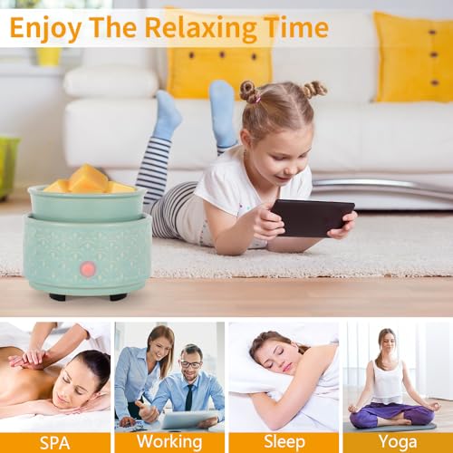 Ceramic Wax Melt Warmer - 3-in-1 Electric Wax Warmer for Scented Wax Tarts and Essential Oils J77481