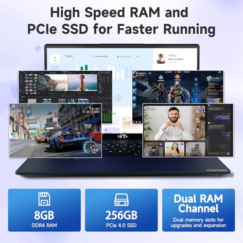 15.6" IPS FHD Laptop, Intel 6 Core i3, 8GB RAM 256GB SSD, Backlit Keyboard, Fingerprint, Win 11 N234426