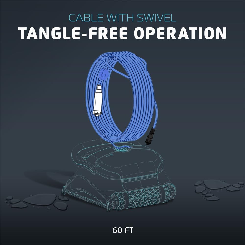 60 FT Blue Cable with Swivel for Tangle-Free Operation Z7348