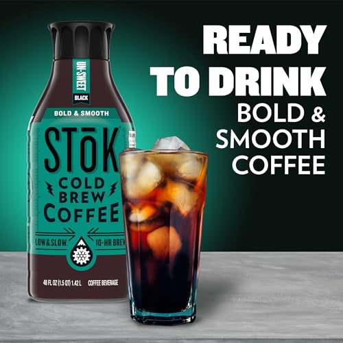 Cold Brew Coffee, Unsweetened, Medium Roast, 48 FL OZ U114
