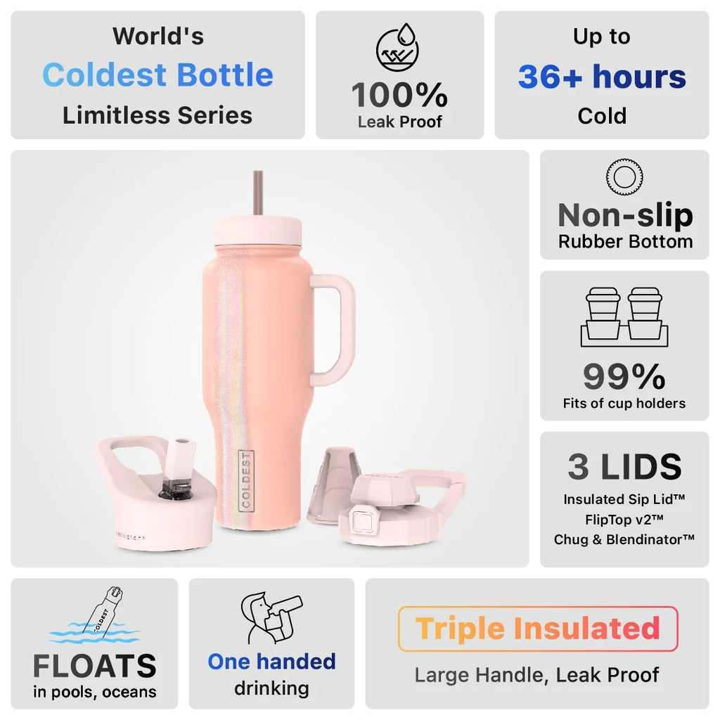 Insulated Stainless Steel Tumbler with Handle and Straw Lid, 36 oz K958760