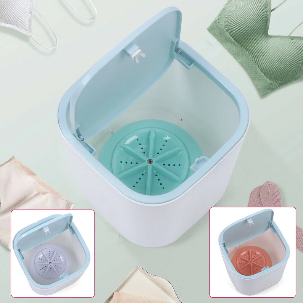 Portable Mini Washer 3.8L Compact Countertop Laundry Machine for Travel Camping Dorms H5108