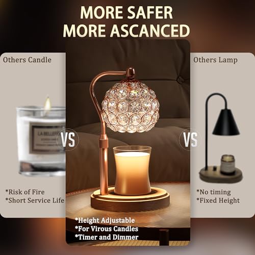 Candle Warmer Lamp with Timer, Adjustable Height and Dimmable V61695