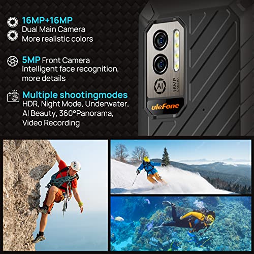 Rugged Smartphone 8150mAh 8GB RAM 32GB Storage 16MP Camera 5.45" HD+ IP68 Waterproof 4G Dual SIM Unlocked J89815