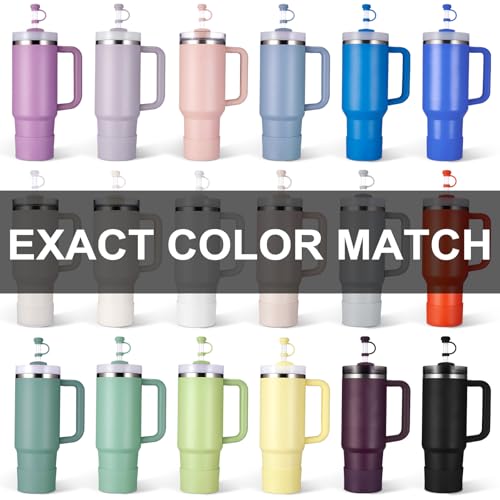Silicone Spill Proof Stopper Set and Protective Boot with Straw Cover Cap for 30oz 40oz Tumbler P810