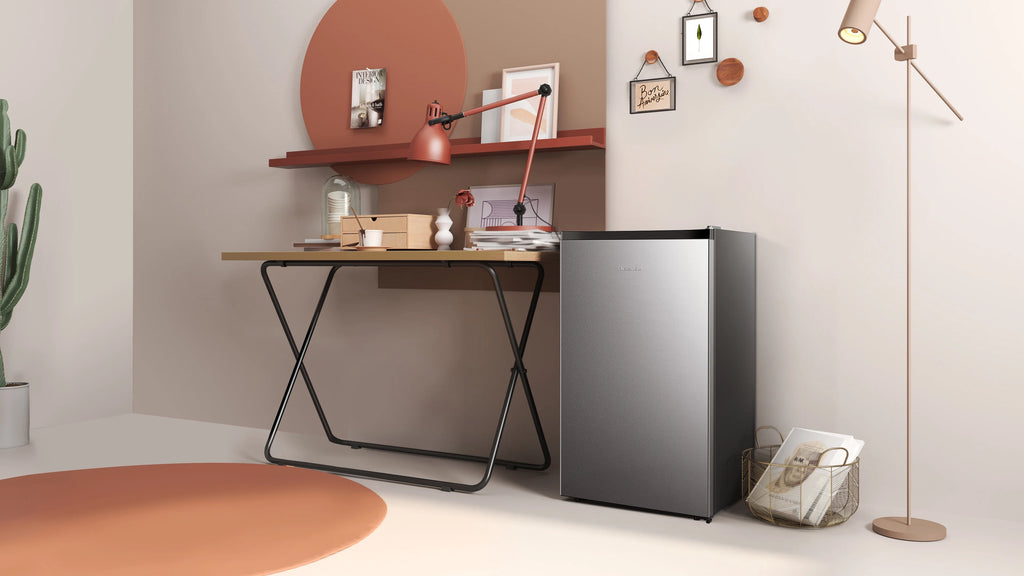 Single Door Mini Fridge with Chiller, Silver F25945
