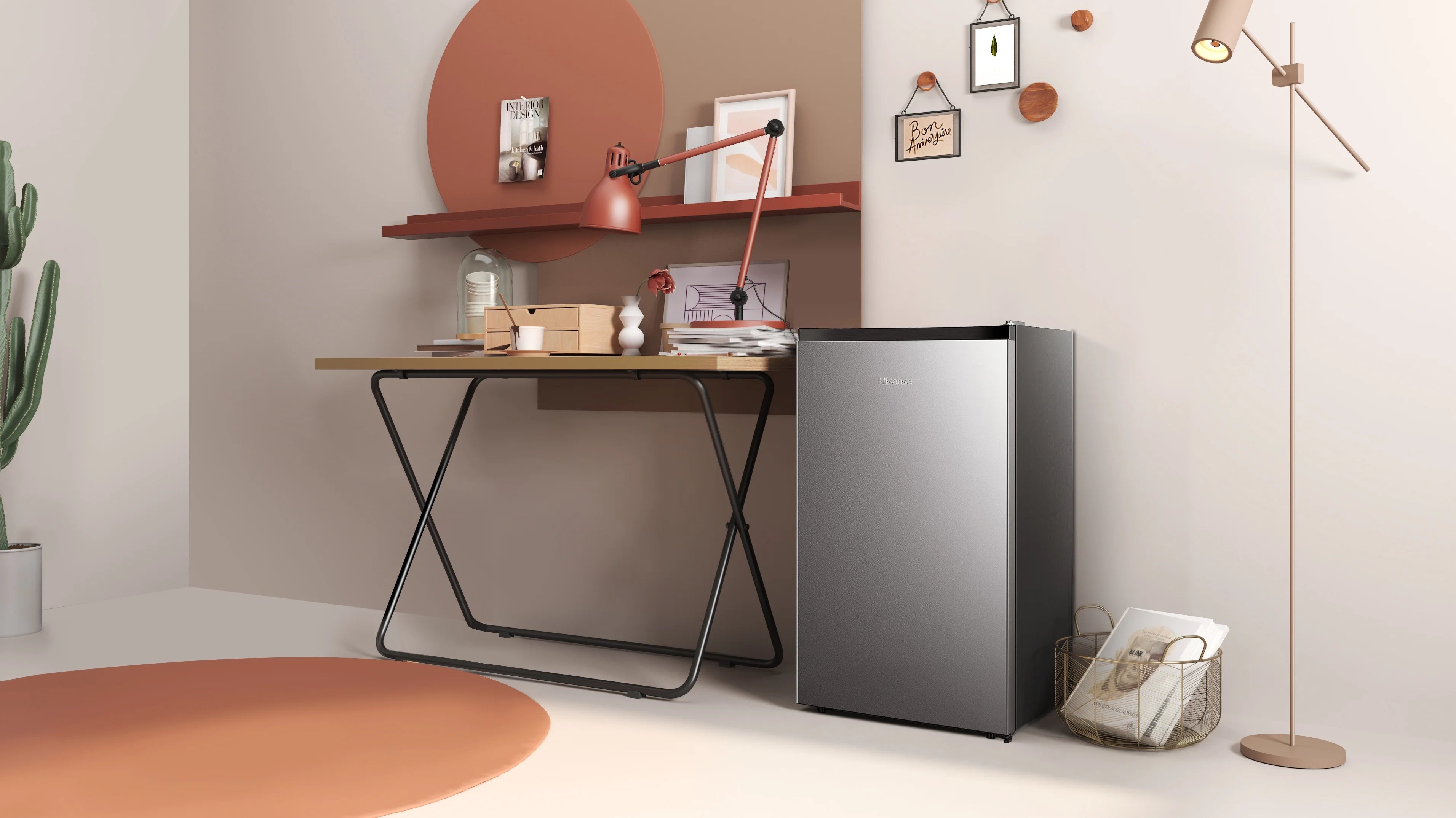 Single Door Mini Fridge with Chiller, Silver F25945