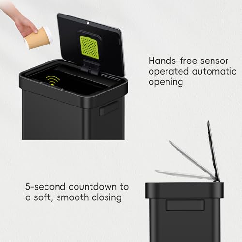 Touchless Motion Sensor Trash Can, 13.2 Gallon, Brushed Stainless Steel K748461
