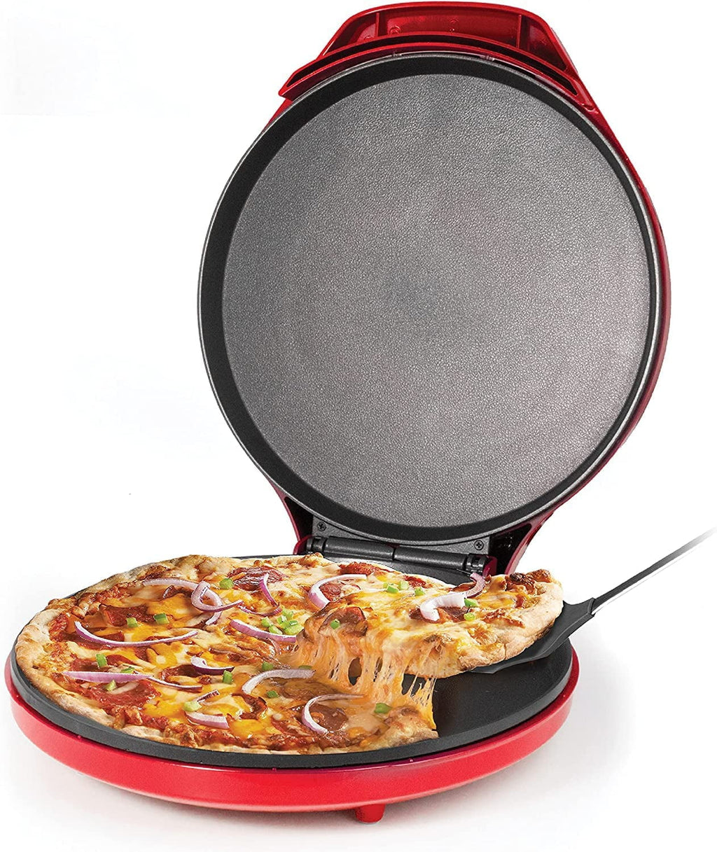 Betty Crocker Countertop Pizza Maker, Bundle with Pizza Cutter and 14" Round Parchment Paper (100 Sheets)