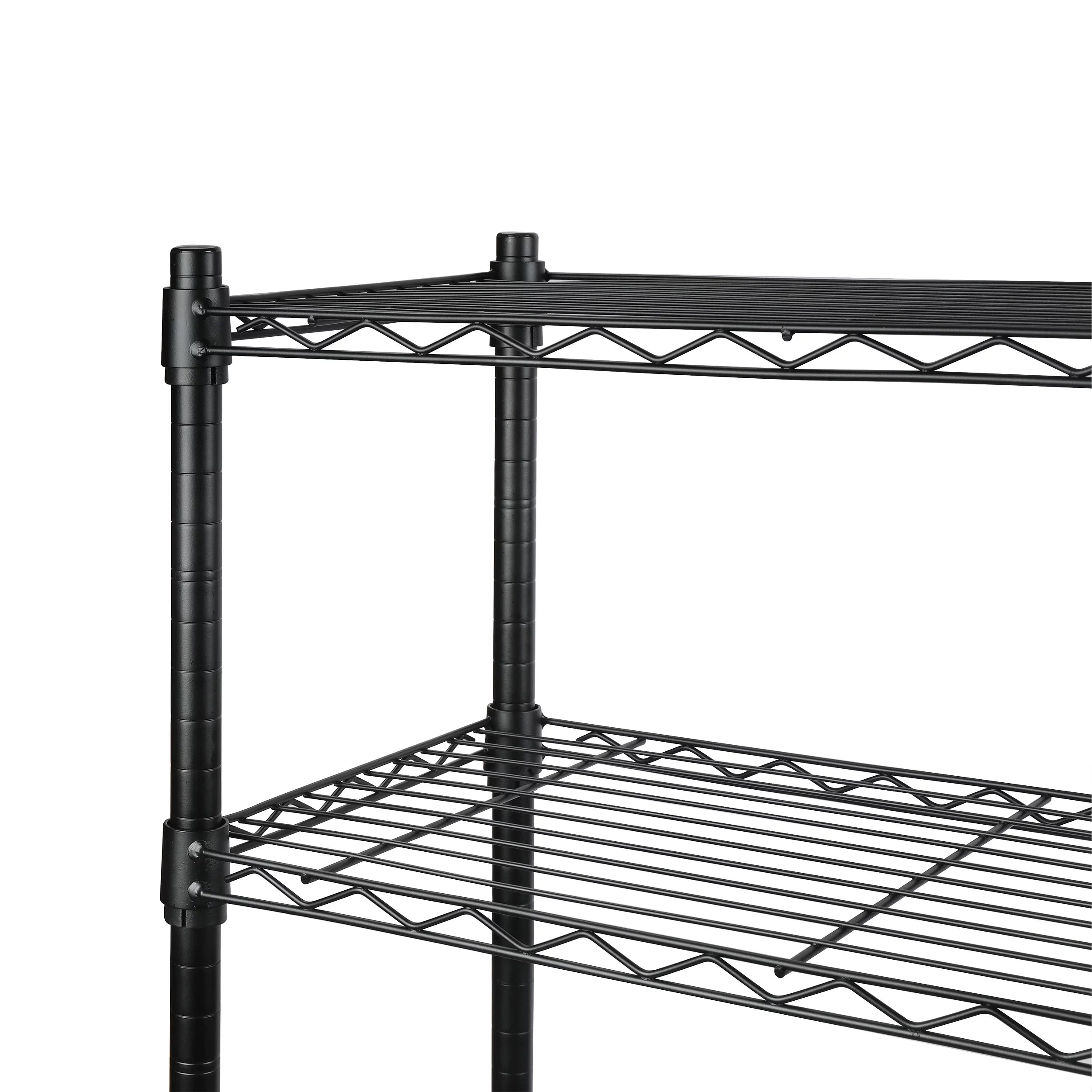 4 Tier Wire Shelf Unit, Black, 1400 lb. Capacity P595736