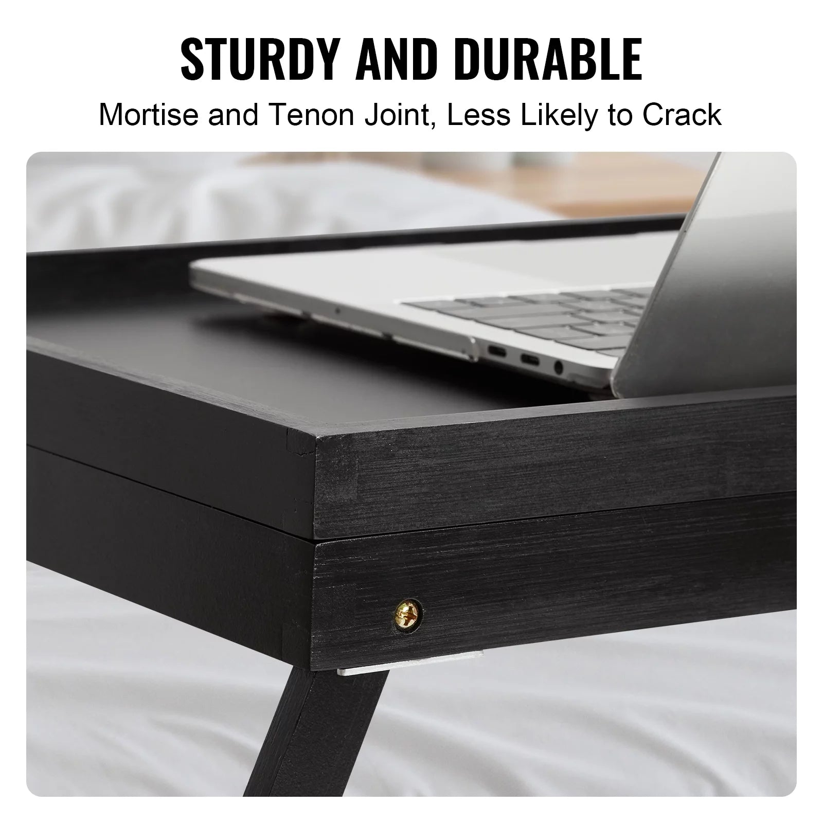 Bamboo Bed Tray with Foldable Legs and Adjustable Slope K689706