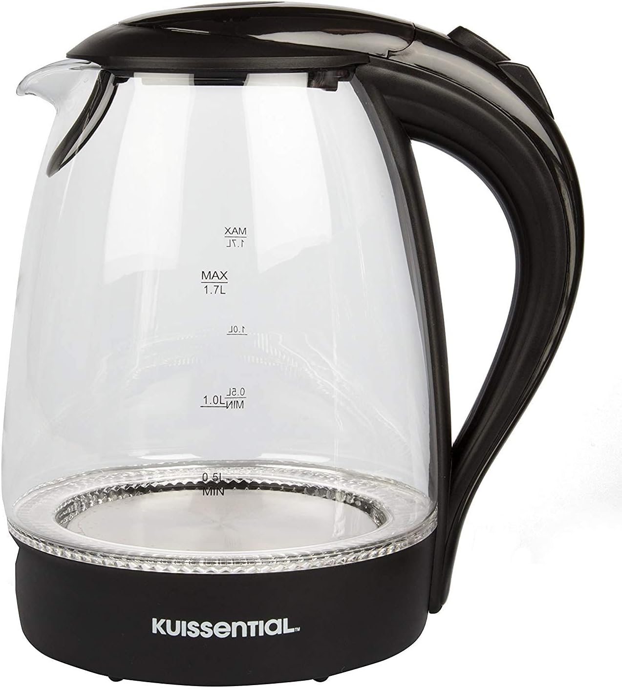 Electric Water Kettle 1.7L, Auto Shut-Off, Cordless, Black D674