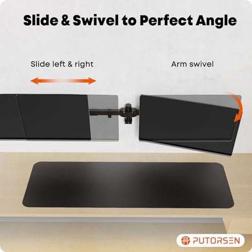 Dual Monitor Wall Mount for 24-38 Inch Screens, VESA 75x75/100x100mm, Black I8309