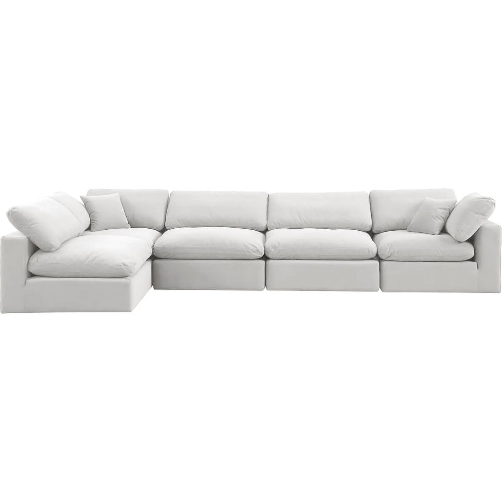 Cream Velvet Modular Sectional C1935