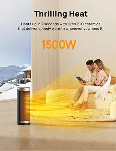 Portable Space Heater for Indoor Use, 70° Oscillation, 12H Timer, Quiet R789210