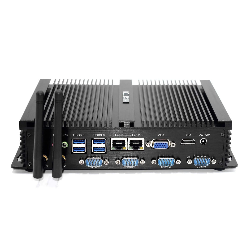 HISTTON Fanless Mini PC Desktop PC Industrial Mini pc Windows 10 64bit Desktop Full 4K HD Smart Mini PC Intel Core i5 Processor 8GB+512GB / 4K / 1000Mbps LAN/HDMI/VGA/WiFi