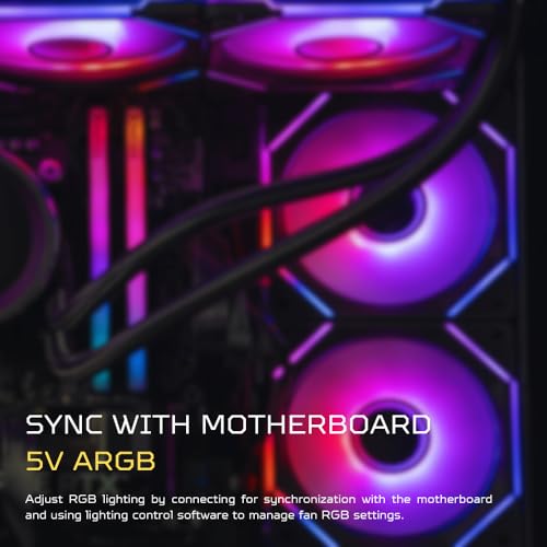 120mm Black Mirror RGB Fans, PWM, 3 Pack T85111