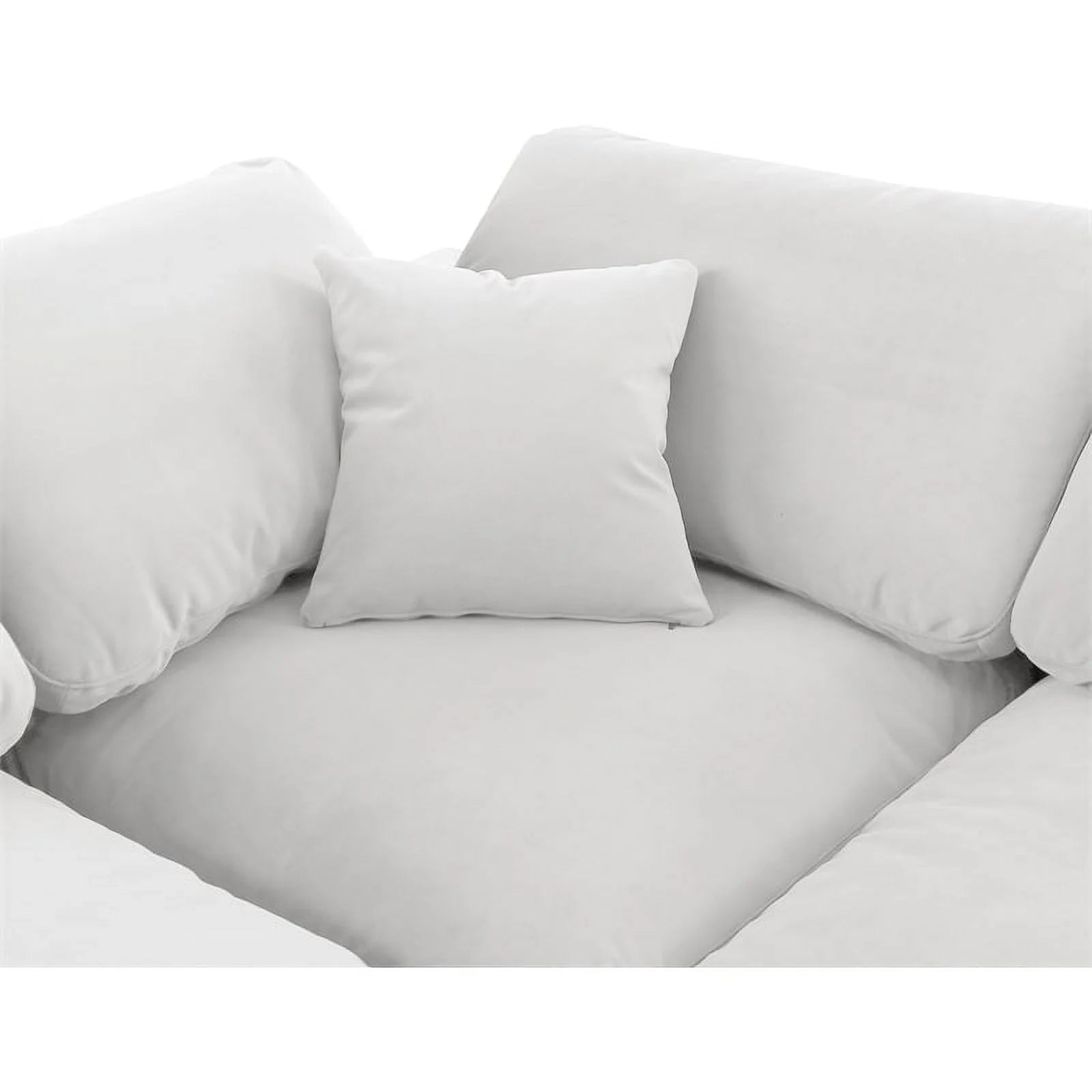 Cream Velvet Modular Sectional C1935
