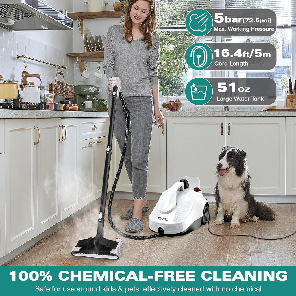 Steam Mop with 23 Accessories, Multi-Surface Portable Steamer Z77746